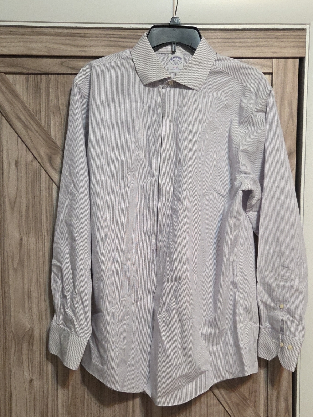 Men's Brooks Brothers 346 Slim Fit Striped Dress Shirt 16 1/2 4/5